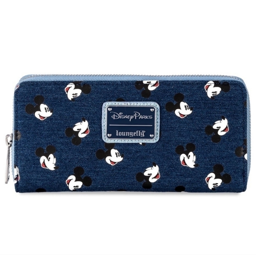 Loungefly Mickey Denim Disney Parks Wallet